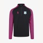 Half zip top zwart roze dames